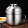 Suministro de Fábrica Taza de Acero Inoxidable 304 de Doble Capa para Comida Rápida Lonchera con Capas para Cantina Escolar Recipiente Hermético Se Puede Procesar y Personalizar