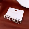 Conjunto de Seis Piezas de Brazaletes para Oreja con Estrella Transfronteriza Europeos y Americanos, Modernos y Versátiles, Pendientes de Estilo Simple, Pendientes de Gama Alta de Nicho para Mujer