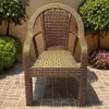 Silla de Ratán para Balcón Ocio Hogar Gruesa Gigante Patio Fábrica Silla Tejida a Mano Terraza Exterior Respaldo Silla de Ratán