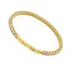 Pulsera de Tenis de Acero de Titanio Incrustada con Circonita de 2.5-5 mm Pulsera de Tenis Acero Inoxidable 316 Joyería Transfronteriza Gama Alta