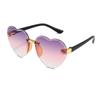 Gafas de sol de nuevo estilo para niños, personalizadas, sin marco, con forma de corazón, para exteriores, con dibujos animados, DJ7707