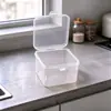 Caja de Plástico Cuadrada, Caja de Embalaje Transparente, Caja de Almacenamiento para Ferretería Pesca con Tapa, Caja Cuadrada Transparente para Joyería Accesorios