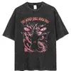 Camiseta Street Masculina com Design de Anime Japonês Naruto, Camiseta Lavada Harajuku 2024, Estilo Hip-Hop de Verão