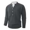 Suéter de cuello semi-alto de imitación de dos piezas para hombre, estilo americano de invierno, tejido de punto pullover resistente y moderno con diseño old money