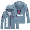 Jaqueta com logo de carro 2021 novo conjunto de baseball com zíper e capuz para esportes casuais masculinos Europa e Estados Unidos comércio exterior tamanho grande roupas masculinas