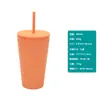 Vaso Sencillo con Popote, Verano Bebida Fría Jugo Refresco, Vaso de Agua de Plástico Portátil de Baja Capacidad, Exclusivamente para Venta Transfronteriza