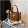 Bolsa de Cesta de Verduras Portátil Retro de Otoño e Invierno Transfronteriza para Mujer 2024 Nueva Bolso Cubo de Gama Alta Bolso de Hombro Cruzado Versátil