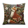 Funda de almohada serie animales lindos más vendida en Amazon transfronterizo, funda de cojín de felpa corta con bordado de imitación para sofá del hogar