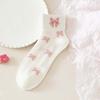 Calcetines para Mujer 2026 Primavera y Verano Nuevo Estilo Algodón Puro Calcetines Cortos Estilo Coreano Versátil Estilo Dulce Moño Absorbentes de Sudor y Anti-Olor Calcetines para Estudiante