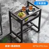 Mesa de centro de Mahjong soporte para tetera doble capa mesa de Mahjong mesa auxiliar pequeña casa de té estante de almacenamiento especial sala de cartas y juegos cartas de juego mesa de té