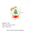Aço Inoxidável Transfronteiriço Gotejamento de Óleo DIY Enfeites de Natal Boneco de Neve Homem de Gengibre Brincos Pendentes Colar Acessórios de Joias Venda por Atacado