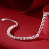 Pulsera de Cola de Fénix de Plata S925 Silver Love Diseño de Nicho Estilo Coreano Brillante Cadena para Novia Pulsera de Gymnopanax de Alta Calidad
