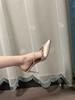 Zapatos de Moda Sandalias para Ropa Exterior para Mujer 2024 Verano Nuevo Caliente Hada Suave Francés Tacón de Aguja Puntiagudos Tacones Altos