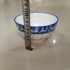 Tigela Cerâmica 5 Polegadas Borda Reta Estilo Antigo Série Porcelana Azul e Branca Hotel Louça Fashionável Cozinha Tigela Cerâmica Multiuso