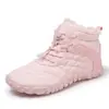 Zapatos de Senderismo para Exteriores con Forro de Lana Engrosados Nuevos para Hombres y Mujeres Zapatos de Nieve para Senderismo y Escalada en Roca Antideslizantes Resistentes al Desgaste Cálidos Zapatos de Algodón de Cinco Dedos