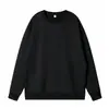 Sudadera unisex de marca moderna con cuello redondo, de rizo, talla europea y americana extragrande, corte holgado, con logo