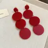 Artículos de Liquidación de Año Nuevo~ Pendientes de Pétalos Rojos, Modernos y Versátiles, Pendientes de Lujo Ligero y de Gama Alta para Mujer, Estilo Nicho
