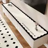 Mantel para Mesa de Gabinete de TV Estilo Francés, Aparador de Comedor de Lujo Ligero de Gama Alta, Impermeable Lavable y a Prueba de Aceite, Zapatero para Entrada, Mantel de PVC