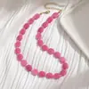 Cadena para Clavícula de Piedra Natural Arcoíris Tejida a Mano Nueva Primavera/Verano 2026 Collar Dulce Dopamina Personalidad con Cuentas
