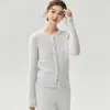 Nuevo Cardigan de Cachemir 100% Puro Otoño 2026 para Mujer Cuello Redondo Estilo Coreano Suéter de Punto Trenzado