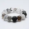 [Topo das Montanhas] Pulseira de Cristal Branco Fantasma Natural para Mulheres Mais Fácil de Combinar Pulseira Fantasma Verde Lua Cinzenta Atacado