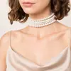 Colar Francês Elegante Pérola Elegante Colar de Luxo Leve Cruz Fronteiriça Comércio Exterior Moda Acessórios para Jantar