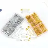 Set de Alfileres de Seguridad Vintage Broche Grande y Pequeño Caja Herramienta Clip de Papel Hecho a Mano Accesorios Kit de Materiales