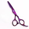 Tesoura de cabelo prateada Flying Blue para adultos Tesoura de dentes de platina Aparador de cabelo fino Franja plana dourada de 6 polegadas
