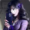 Elegante Pasador Morado para el Cabello Pinza Lateral Flor Artificial Accesorio para el Cabello Adorno de Flor de Rosa Atrezzo para Fotografía