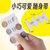 Cartera Portátil Pequeña con Pinza para Monedas Japonesas, Pinza Antiperdida, Organizador de Monedas Japonesas, Esencial de Viaje, Portatarjetas Transparente