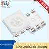 Yuliang em estoque 4040RGB contas de lâmpada chip de cristal fio de ouro tamanho pequeno LED neon de extrusão cor cheia com fonte de luz