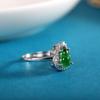 Anillo de calabaza de plata de ley S925 con incrustaciones de jade calidad A, anillo abierto simple de moda para mujer, combina con todo