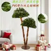 Palmeira de Natal de Luxo Transfronteiriça com Luzes, Árvore de Simulação Artificial para Decoração Tropical de Hotel e Shopping