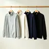 Sudadera retro americana con media cremallera para hombre y mujer, 26 nuevos estilos universitarios de primavera/otoño, cuello alto, top holgado y versátil, camiseta deportiva