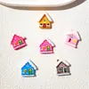 Accesorios de Resina de Cabaña de Nieve de Dibujos Animados Pegamento de Crema DIY Pasador de Pelo Diadema Funda para Teléfono Móvil Hebilla de Zapato con Agujero Parche Decorativo