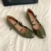 Populares zapatos Mary Jane sencillos de estilo francés para mujer, nuevo modelo de otoño 2026, con aumento de altura interno, cómodos y versátiles para ir al trabajo