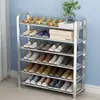 Sapateira de Aço Inoxidável, Multicamadas, Simples, para Uso Doméstico, Hall de Entrada, Dormitório Estudantil, Apartamento Alugado, Solução de Armazenamento, Tipo Econômico
