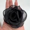 Flor Camelia Estilo Coreano Borde Quemado 8cm Accesorios DIY Accesorios para el Cabello para Niñas Tocado Flor de Tela Gasa de Nieve Camelia Capoc Grande