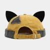 Estilo Japonés Nuevo Llegada Lindo Combinación Perfecta Orejas de Gato Sombrero de Melón para Mujer Verano Estilo Coreano Gorro de Punto Copola Sombrero Yupi de Moda Sombrero de Propietario