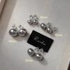 Agujas de Oreja de Plata de Ley 999 Realmente Muchas Cáñamo Aurora Plata Platino Gris Plateado Aretes de Perla Pan al Vapor Planos Mujeres Avanzado Sensación Fresca