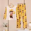 2025 Nuevo Conjunto de Ropa para el Hogar de Pantalones de Manga Larga para Niños Casual Primavera y Otoño Pijamas Ropa Delgada para Aire Acondicionado para Niños y Niñas