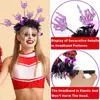 Nueva Diadema de Halloween Calabaza Araña Banda para el Cabello Diadema Decoración de Fiesta de Halloween Divertida Banda para el Cabello de Tira de Color Radial
