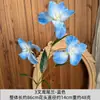 Flores artificiales de orquídea iris de tres puntas, accesorios para arreglos florales de boda, venta al por mayor para fotografía, decoración de estudio, accesorios para rodaje de proyectos