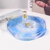 Molde de silicona con forma irregular para bandeja de cemento de yeso epoxi cristalino, molde para plato con ondas de agua