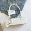 Bolso Nicho Francés de Textura de Alta Gama Lazo Trendy Amor Todo Combinable Bolso de Axila Bolso Baguette de Hombro Estilo Europeo y Americano