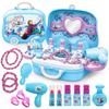 Casa de juegos genuina de Disney para niños, juguete, cosméticos para niñas, tocador portátil, pelo de princesa Frozen