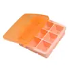 Caja de Almacenamiento de Silicona de Nueve Compartimentos Oso Pequeño para Comida de Bebé, Se Puede Usar como Molde para Gelatina, Paletas de Hielo, Pasteles de Nieve, Pasteles, Pasteles al Vapor