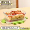Juego de Recipientes de Vidrio para Alimentos de Colores en Caja, Sellados para Refrigerador, Aptos para Microondas, Vidrio Resistente a Altas Temperaturas Duradero, Set de Loncheras