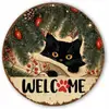 Navidad Estilo Americano Retro Lata Redonda Placa de Aluminio Pintura Señal Bar Granja Rústica Fuente de Comercio Exterior Señal Decorativa Colgante