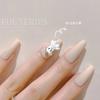 Nueva celebridad de Internet en TikTok Live Nail Art Aleación Diamante Dibujos animados Pintura de color tridimensional Abrazo Oso Joyería